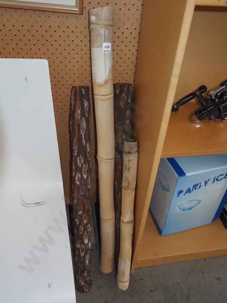 2x  lengths of ponga and 2x bamboo for indoor plants Bamboo L1030 Image 1++