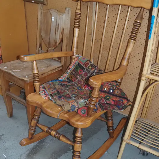 wooden rocking chair