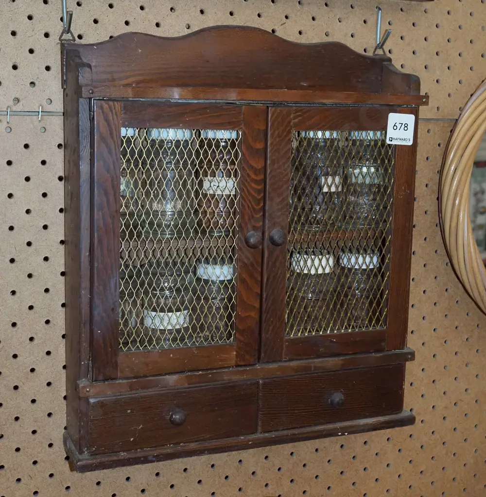 2 door 2 drawer wall mounted spice rack H370 Image 1++