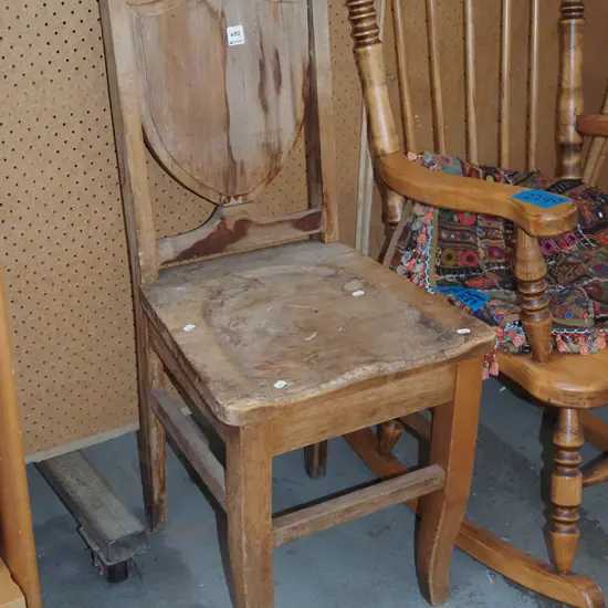 restorer's rimu shield back chair