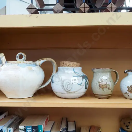 pottery ; teapots, canisters, jugs