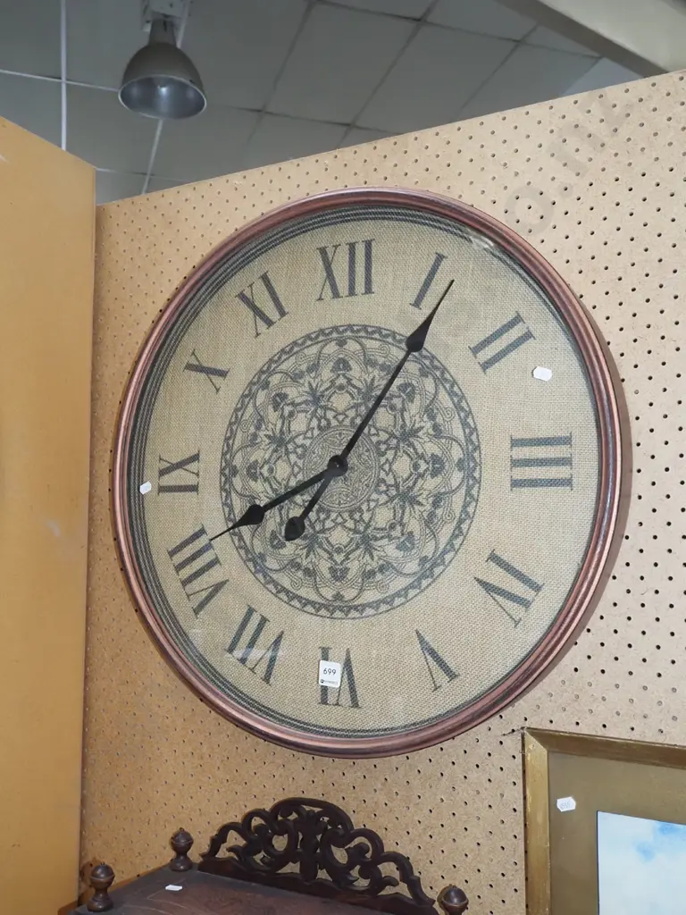 hessian wall clock Image 1++