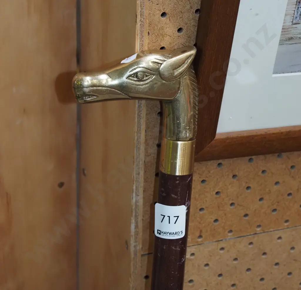 brass handled walking stick Image 1++