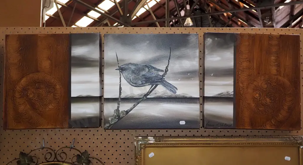 boxed acrylic triptych - landscape Image 1++