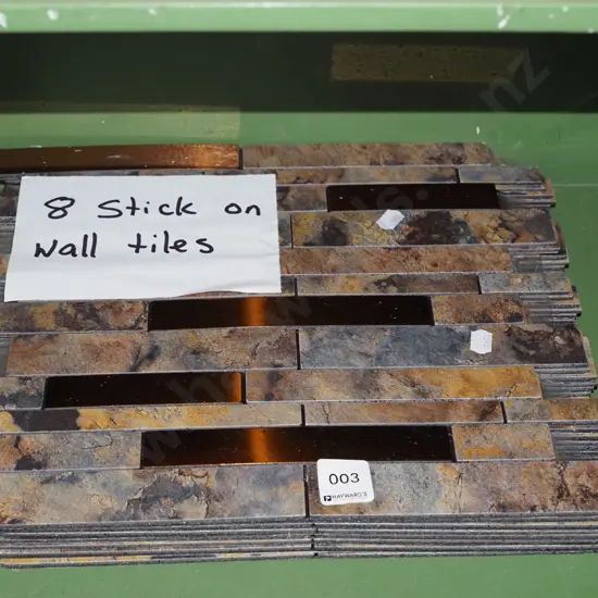 8x sections of stick on vinyl wall tiles 290x300