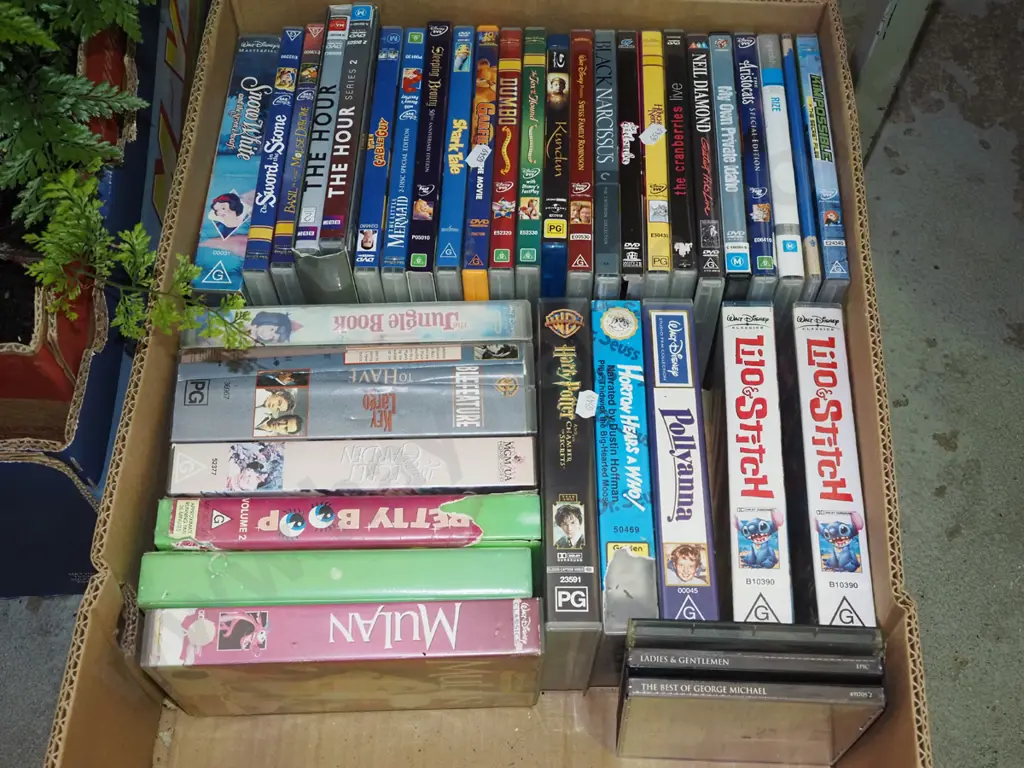 box; DVDs, CDs, VHs Image 1++