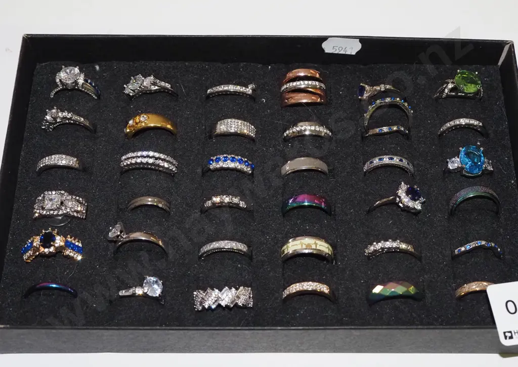 tray of various dress rings Image 1++