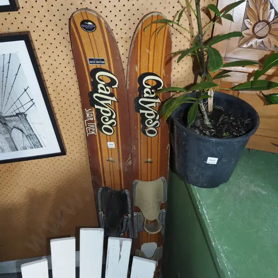 pair of Calypso retro water skis