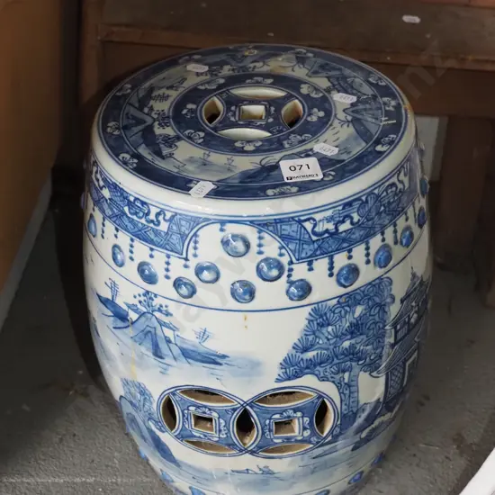 small ceramic Chinese garden seat H360