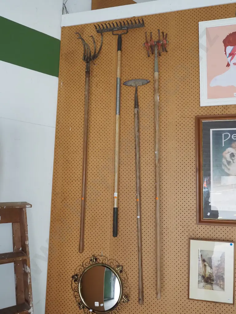 various garden tools - orange dots Image 1++