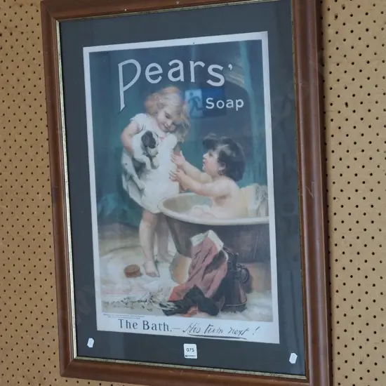 framed Pears Soap poster print
