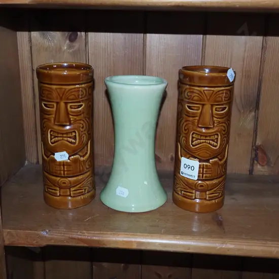 DHS vase, 2x Hawaiian vases