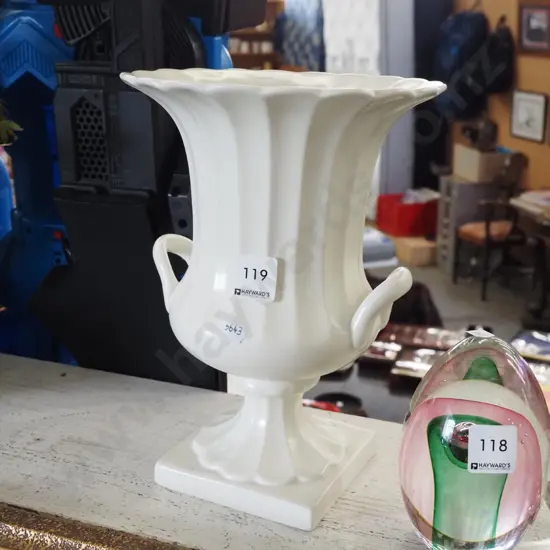 English double handled vase H250