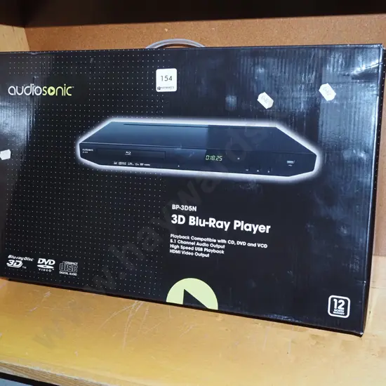 boxed as new 3D Blue Ray player