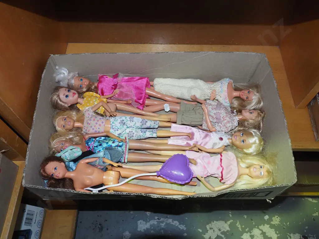 box of Barbie dolls Image 1++