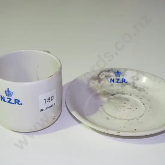 Crown Lynn NZR cup & saucer - significant wear