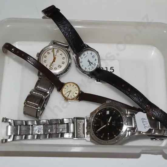 tray of wristwatches