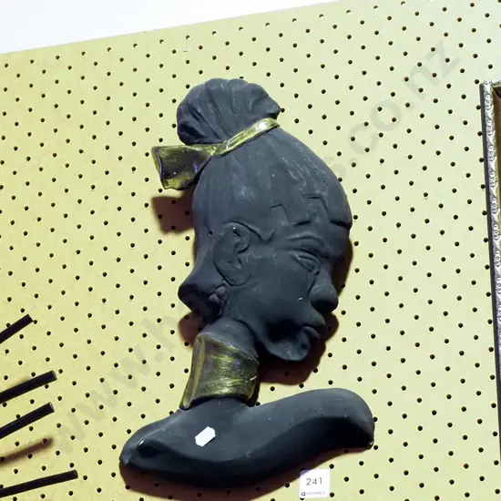 black painted composite wall silhouette H390