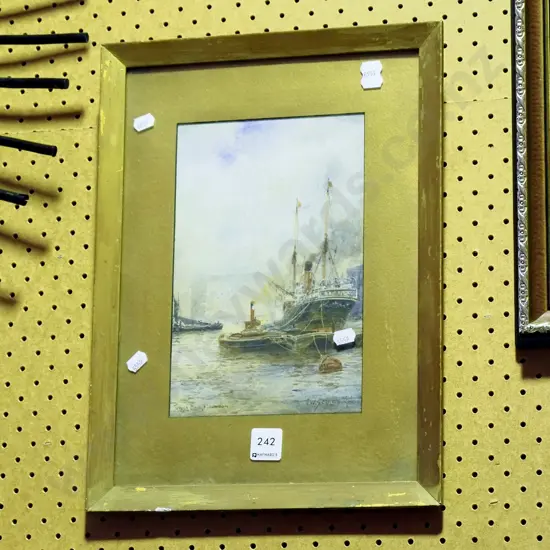 framed print - Tower Bridge London, foxing,  frame needs attention