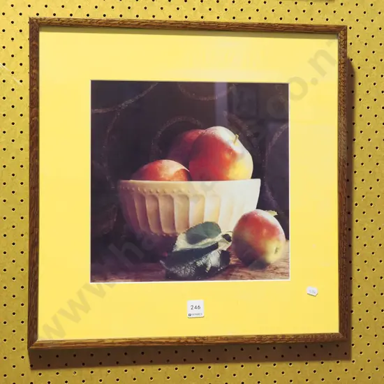 framed photo print - apples & bowls