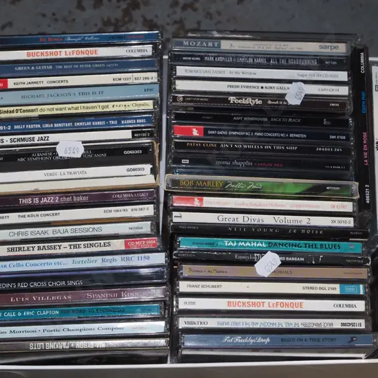 box of CDs