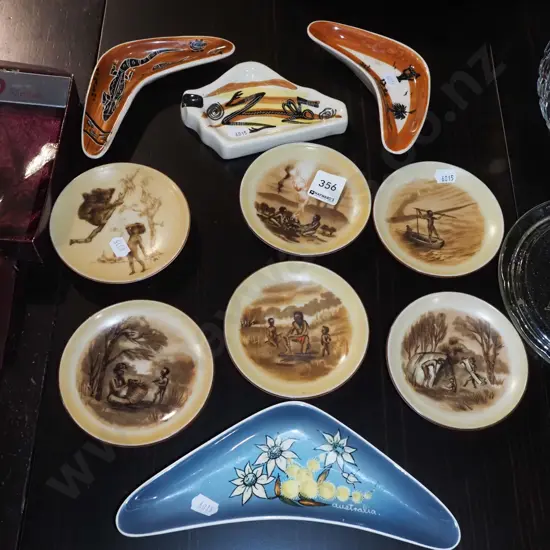 Australian souvenir pin dishes, ashtray