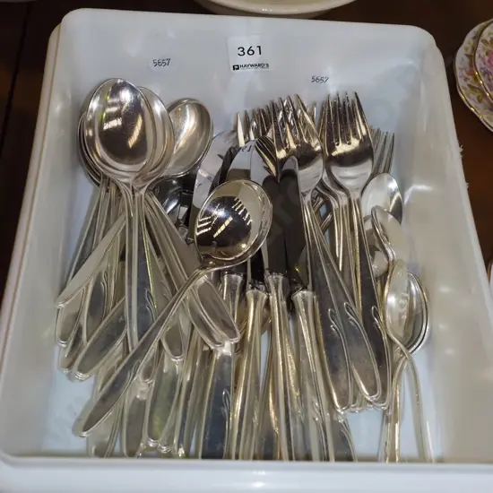 tub of cutlery