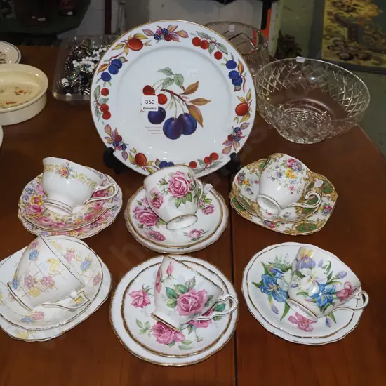 6x trios, Royal Worcestere Evesham plate