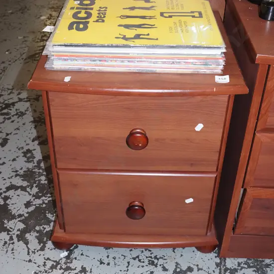 mdf faux wood veneer bedside cabinet