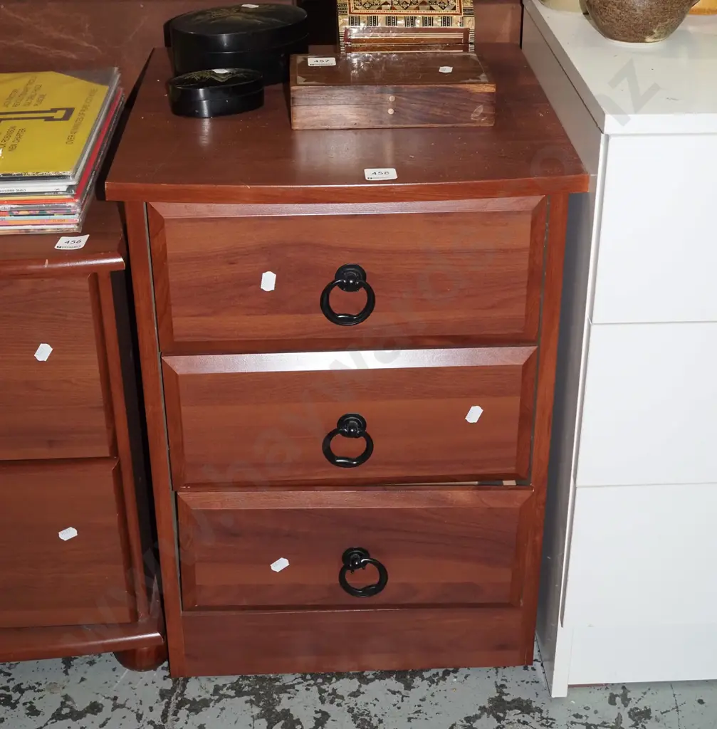 mdf faux wood veneer bedside cabinet Image 1++