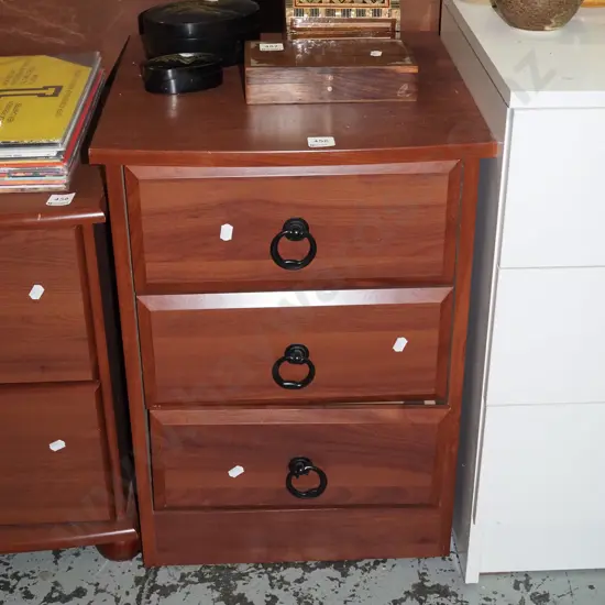 mdf faux wood veneer bedside cabinet