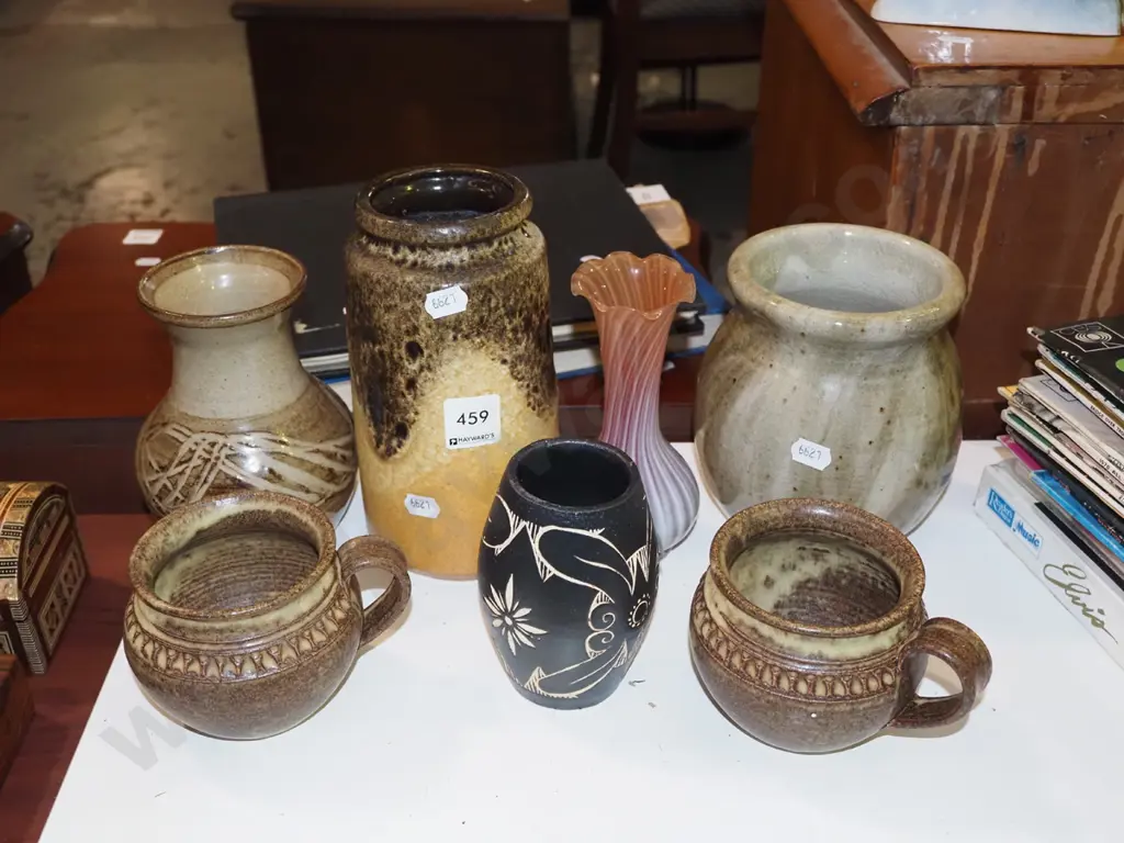 German pottery vase, coffee cups, canisters etc Image 1++