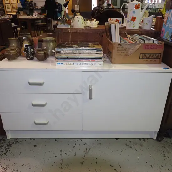 mdf melteca 3 drawer 1 door sideboard H610 W1200 D400