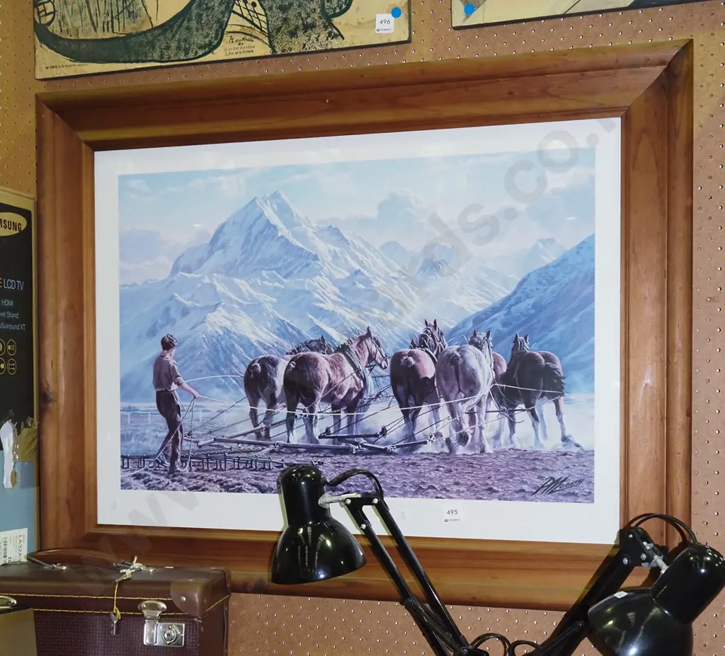 framed poster prints - horses ploughing Image 1++