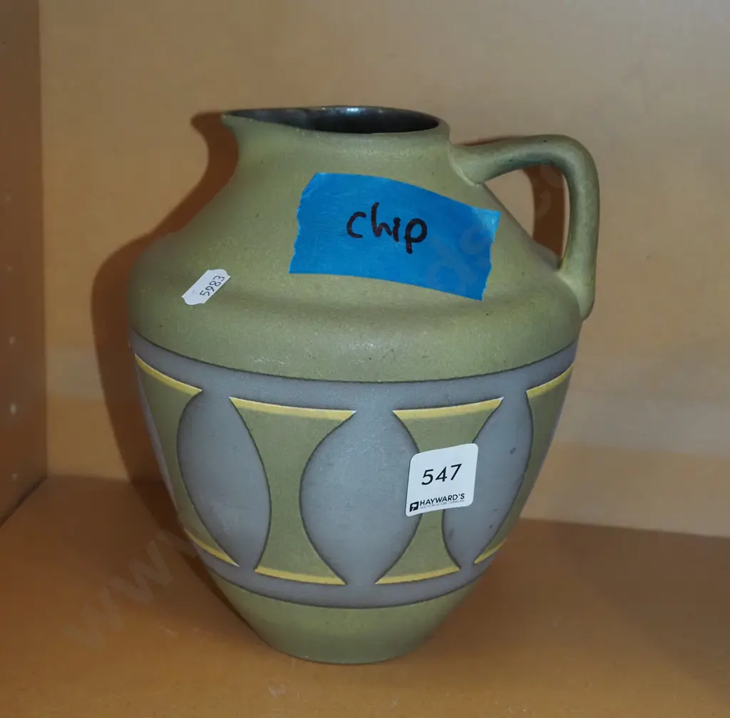 German pottery? ewer vase - small chip Image 1++