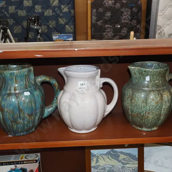 3x ceramic vintage kettles