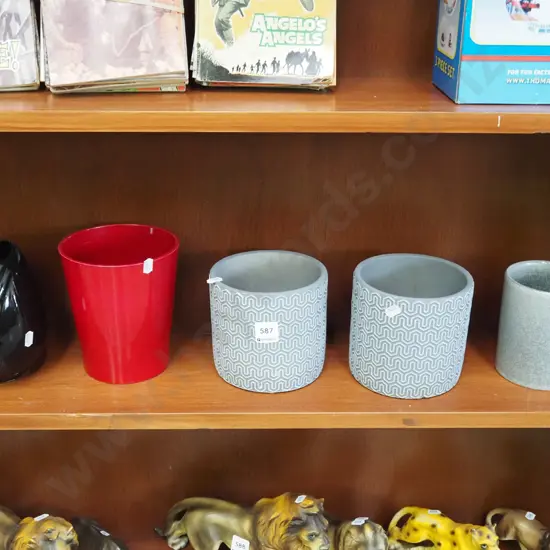 vase, 4x small jardinieres