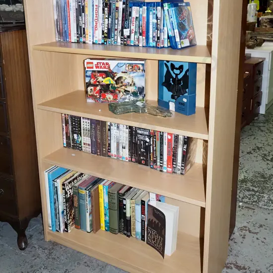 mdf faux wood veneer adjustable bookcase H1210 W800 D300