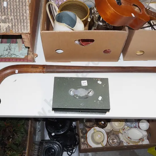 vintage cash box, hockey stick