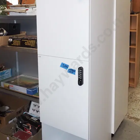 bank of mdf and melteca push button lockers H525 W450 D500