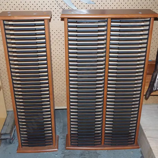 2x DVD storage towers