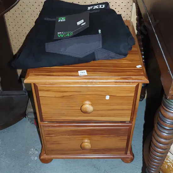 mdf faux wood veneer 2 door bedside cabinet 