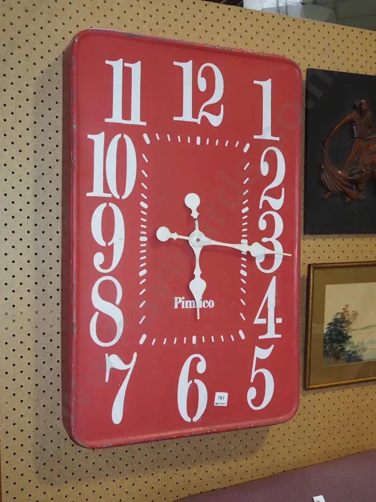 metal Plimco wall clock H720 Image 1++