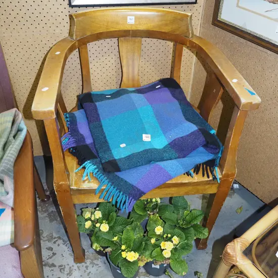 solid wooden armchair