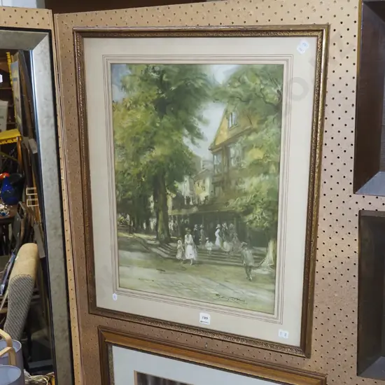 framed print - street scene