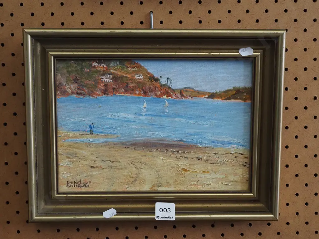 Penelope Douglas - framed oil - coastal scene Image 1++