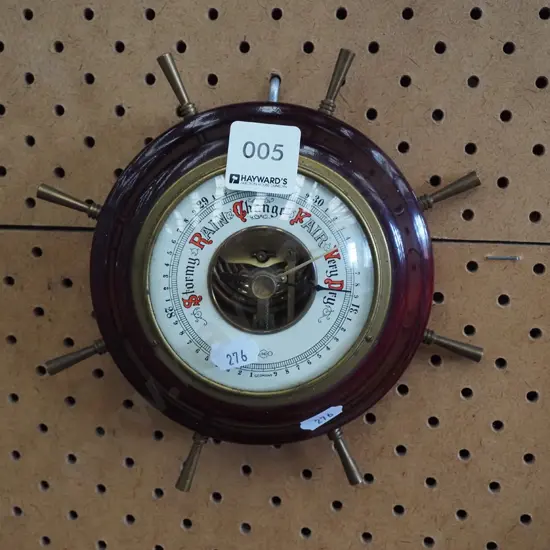 ships wheel barometer
