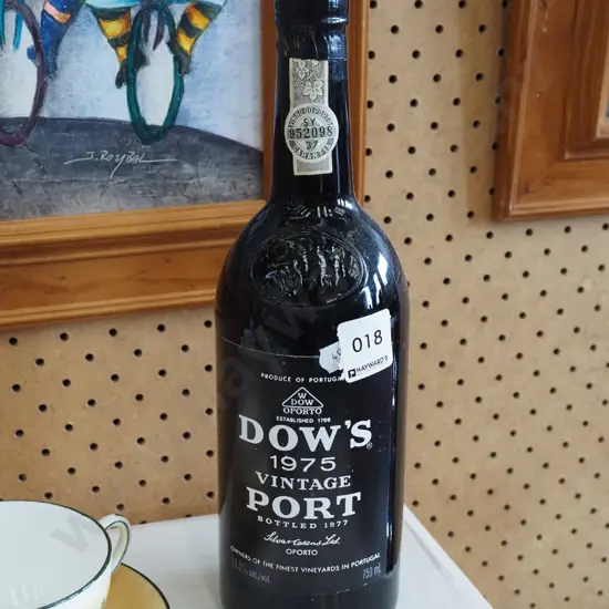 bottle of Dow's 750ml 1975 vintage port