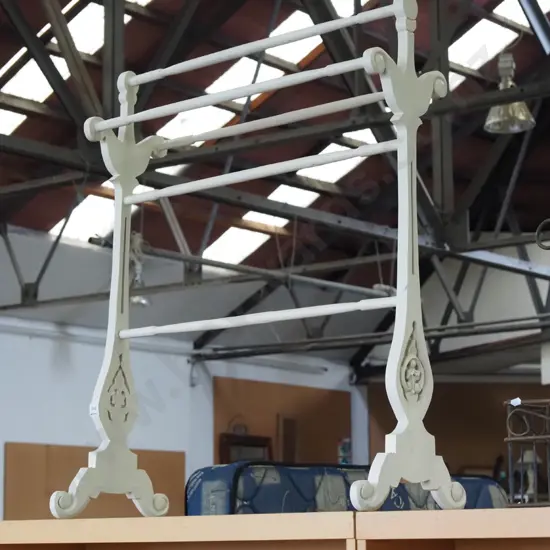 painted wooden towel rail