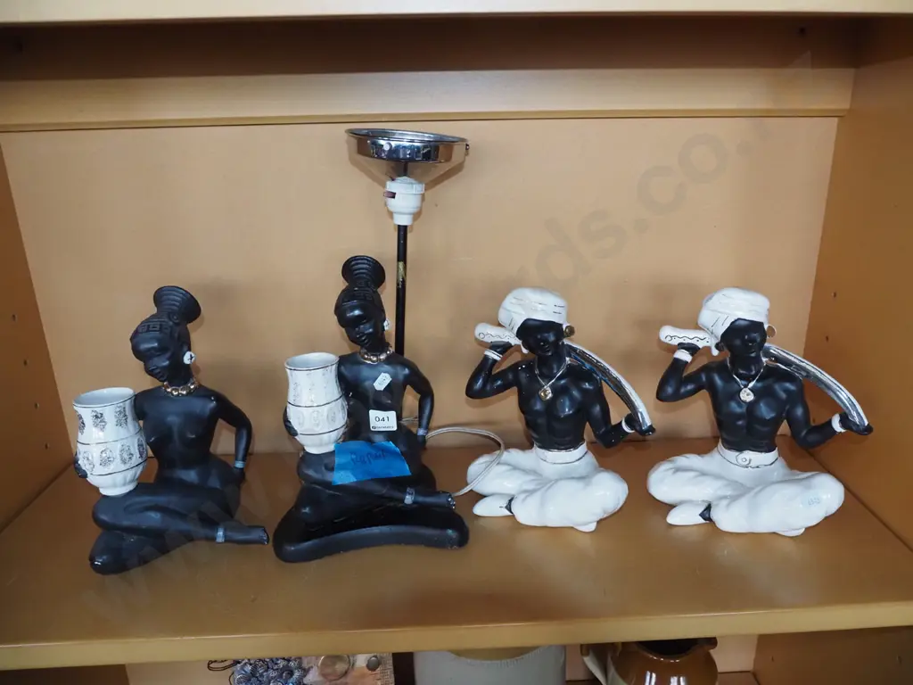 mid-century figurines - cracks, damage repairs, Lamp H370 Image 1++